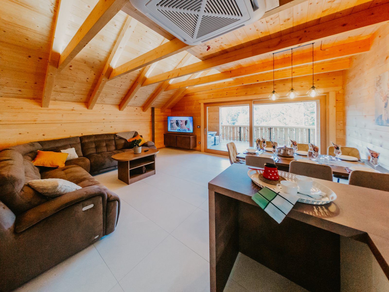 Interior of an apartment accommodation at Resort Knez.