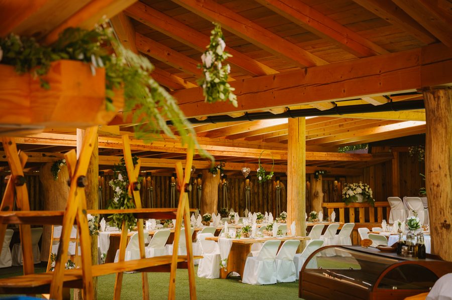 Guests celebrating in the event venue.